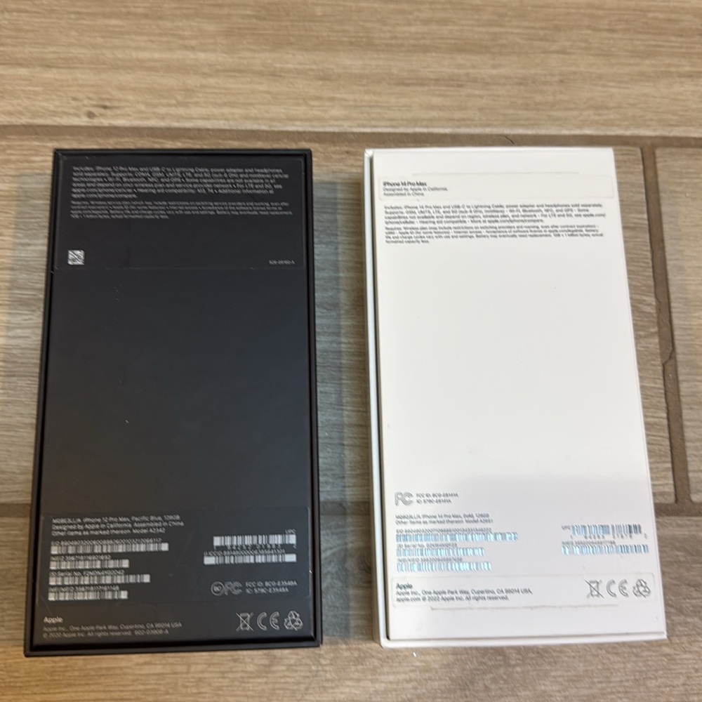 APPLE IPhone 2 EMPTY box lot of 2 iPhone 14 Pro Max, iPhone Pro 12 Max EMPTY box - Picture 2 of 7